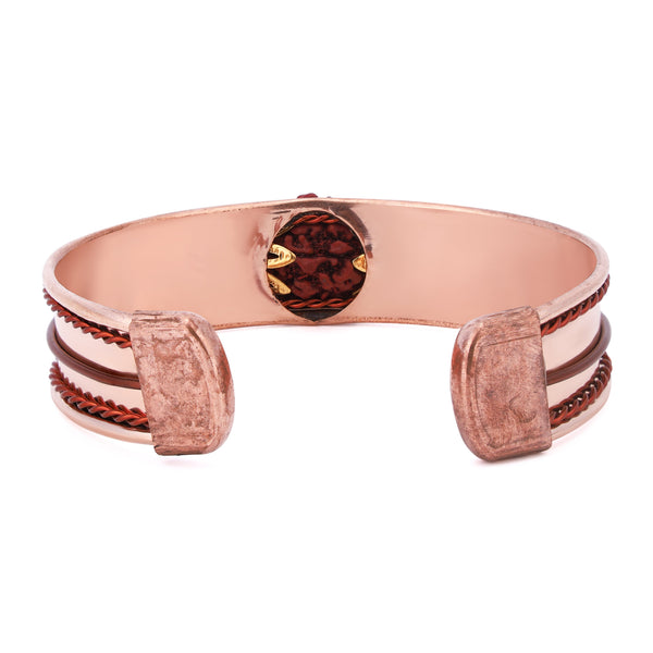 Brown Rudraksha Kada Bracelet – Adjustable Spiritual Wristband