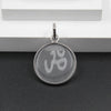 Engraved Om Sphatik Locket For Men And Women,Original Sfatik Silver Plated Coin Shape Pendant For Neck,Small Size White Om Sphatik Yantra Pendant Boys Girls(20g)