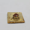 Brishpati Yantra Stone in Gold Plated For Pooja,Original One Stone Brishpati Yantram Sidh Ashtadhatu Plate For Home,Small Pocket Size Vastu Yantra For Good Luck Office