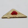Small Size Triangular Mangal Yantra Stone For Home,Original Copper Plated Yantram For Wallet,Natural Moonga Italian Red Coral Stone,Mangal Magalik Dosh Nivaran