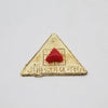 Small Size Triangular Mangal Yantra Stone For Home,Original Copper Plated Yantram For Wallet,Natural Moonga Italian Red Coral Stone,Mangal Magalik Dosh Nivaran