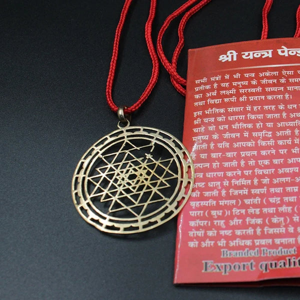 Big Size Shree Yantra Pendant For Men Women