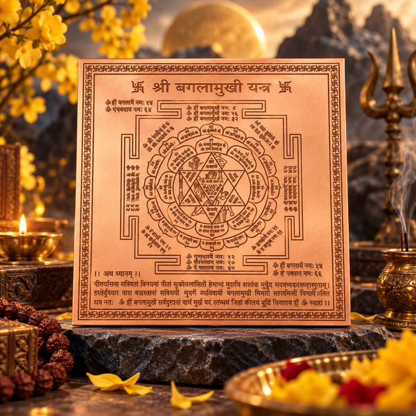Premium Quality Shree Baglamukhi Yantra - Copper Engraved Yantra | श्री बगलामुखी यंत्र