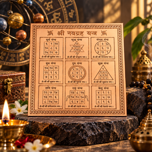 Premium Quality Shree Navgrah Copper Yantra