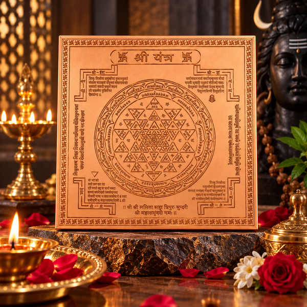 Premium Quality Shri Yantra - Copper Engraved Yantra l श्री यंत्र