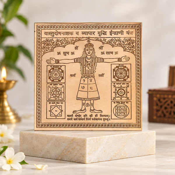 Vastu Dosh Nashak , Vyapar Vridhi Indrani Yantra In Copper