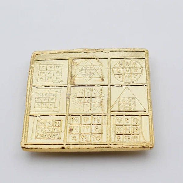 Effective Multicolor Navratna Yantra Stone Plate For Pooja