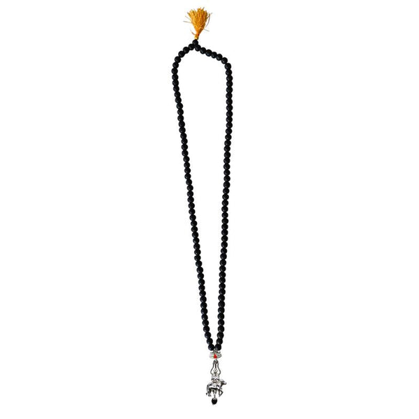 Karungali Black Mala 108 Beads with Trishul & Nandi Locket