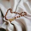 Mahakal Locket With Rudrakhsha Mala | Gold Plated Mahakal Pendant Locket for Men/Women | Lord Shiva Locket with Rudraksha Mala Golden Cap