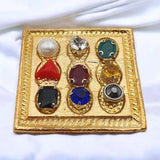 Effective Multicolor Navratna Yantra Stone Plate For Pooja