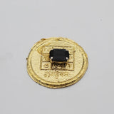 Effective Rahu Yantra Plate For Home Business Good Luck,Original Rahu Yantra Golden Plated Black Color Stone Set For Pooja vastu Circular Shape Yantram
