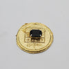 Effective Rahu Yantra Plate For Home Business Good Luck,Original Rahu Yantra Golden Plated Black Color Stone Set For Pooja vastu Circular Shape Yantram