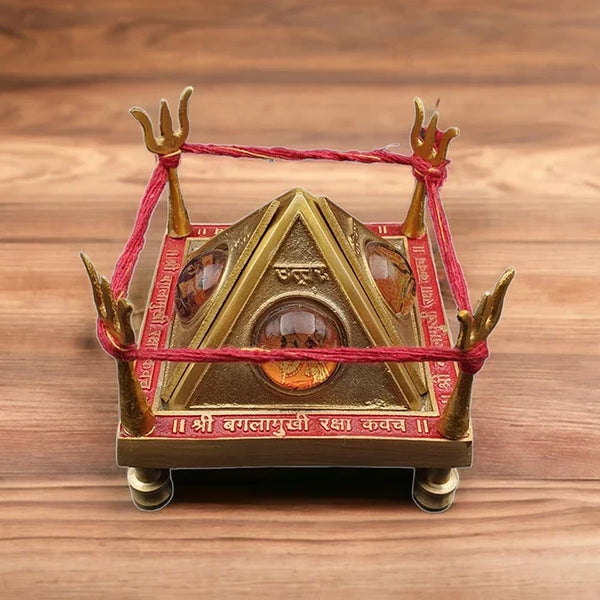 Original Baglamukhi Raksha Kavach Sutra Yantra (6inch)