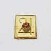 Brishpati Yantra Stone in Gold Plated For Pooja,Original One Stone Brishpati Yantram Sidh Ashtadhatu Plate For Home,Small Pocket Size Vastu Yantra For Good Luck Office