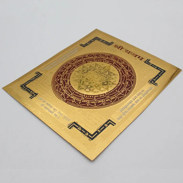 Original Copper Multicolor Shree Yantra