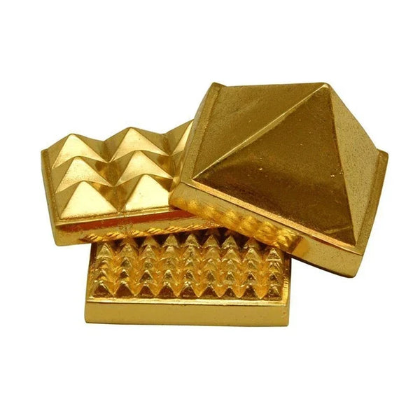 3 Layered Vastu Pyramid | 2 Inches Feng Shui Pyramid | Metal Pyramid 3 Layered Suitable for Table in Home & Office