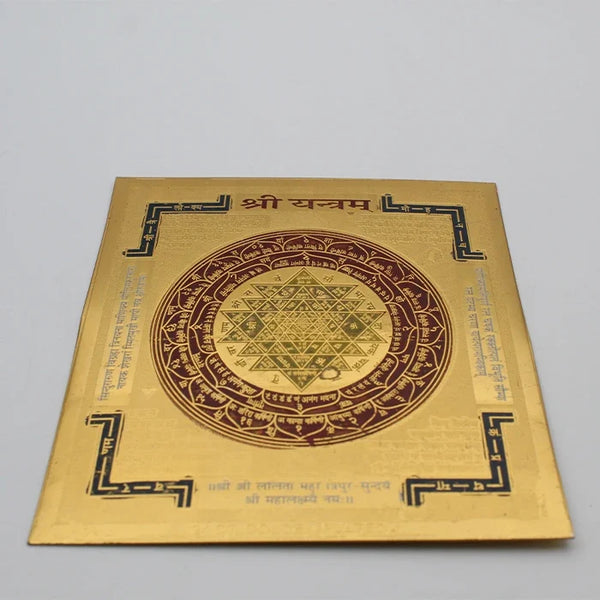 Original Copper Multicolor Shree Yantra