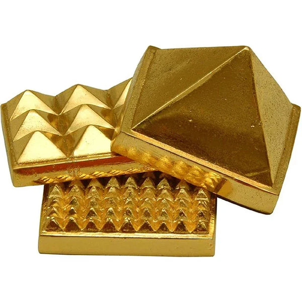 3 Layered Vastu Pyramid | 2 Inches Feng Shui Pyramid | Metal Pyramid 3 Layered Suitable for Table in Home & Office