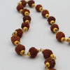 Mahakal Locket With Rudrakhsha Mala | Gold Plated Mahakal Pendant Locket for Men/Women | Lord Shiva Locket with Rudraksha Mala Golden Cap