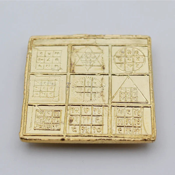 Effective Multicolor Navratna Yantra Stone Plate For Pooja
