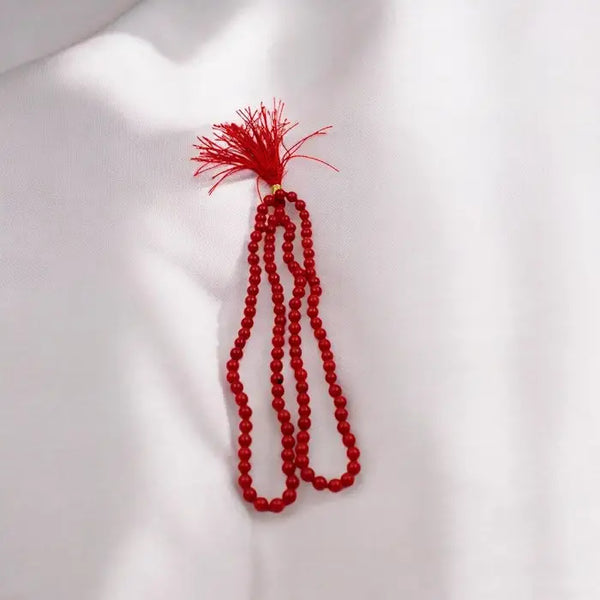 Natural Red Moonga Mala