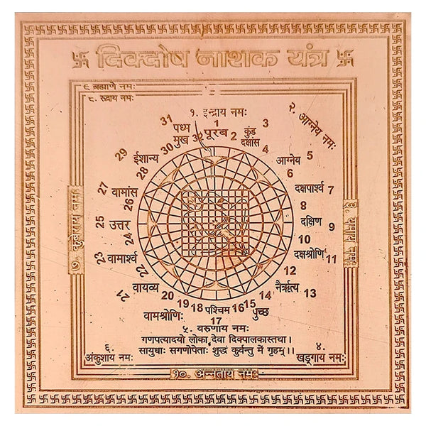 Dikdosh Nashak Copper Yantra