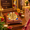Maha Meru Shree Yantra with Chowki,Meru Yantra for Puja & Spiritual Practice