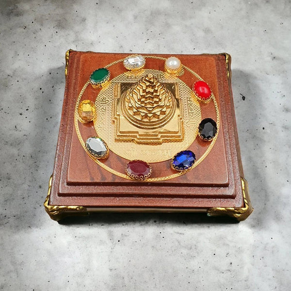 Maha Meru Shree Yantra with Chowki,Meru Yantra for Puja & Spiritual Practice