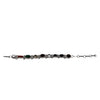 Navratan Natural Stone Pure Silver Chain Bracelet