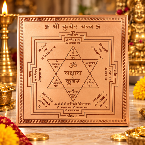 Premium Quality Shree Kuber Yantra - Copper Engraved Yantra | श्री कुबेर यंत्र