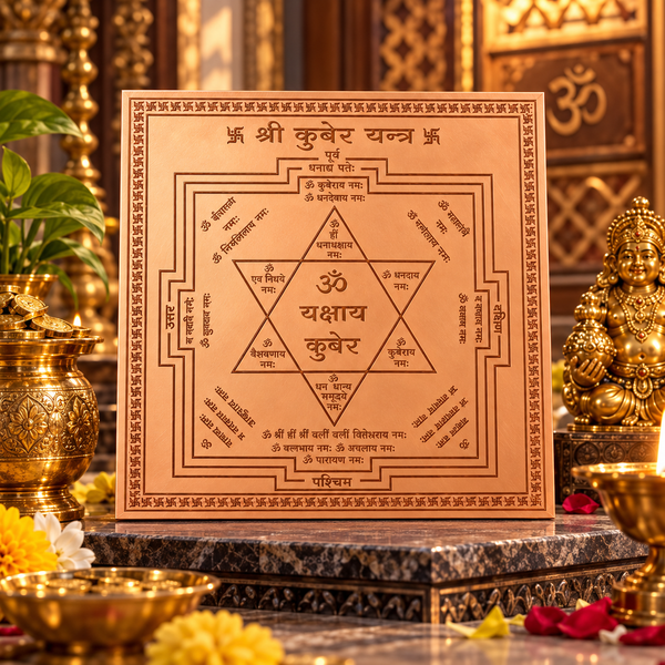 Premium Quality Shree Kuber Yantra - Copper Engraved Yantra | श्री कुबेर यंत्र
