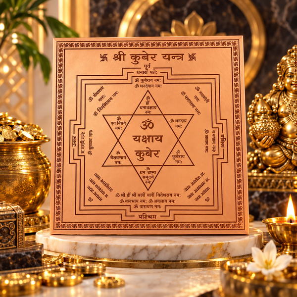 Premium Quality Shree Kuber Yantra - Copper Engraved Yantra | श्री कुबेर यंत्र