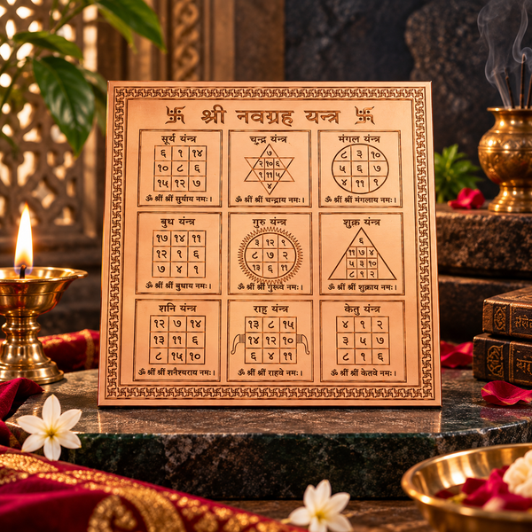 Premium Quality Shree Navgrah Copper Yantra