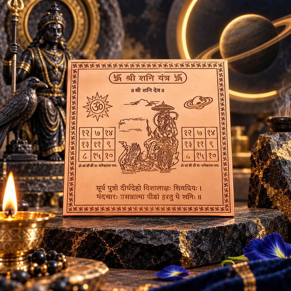 Premium Quality Shri Shani Yantra - Copper Engraved Yantra | श्री शनि यंत्र