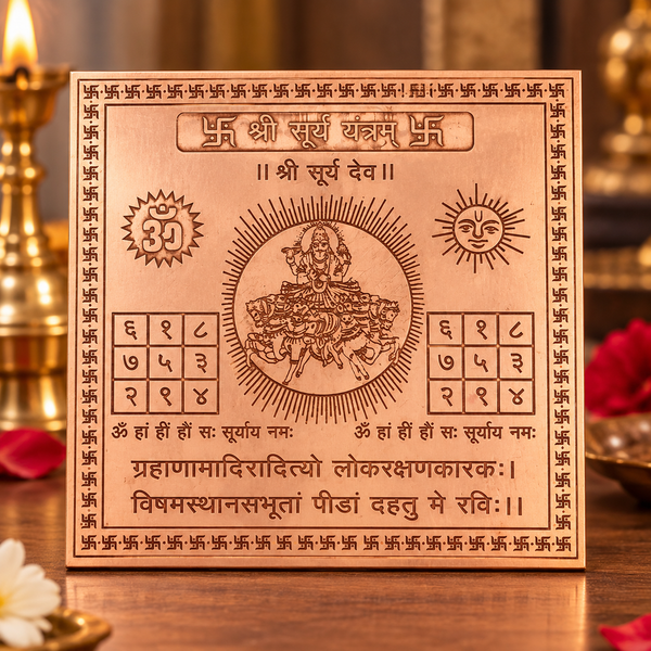 Premium Quality Shri Surya Yantra - Copper Engraved Yantra | श्री सूर्य यंत्र