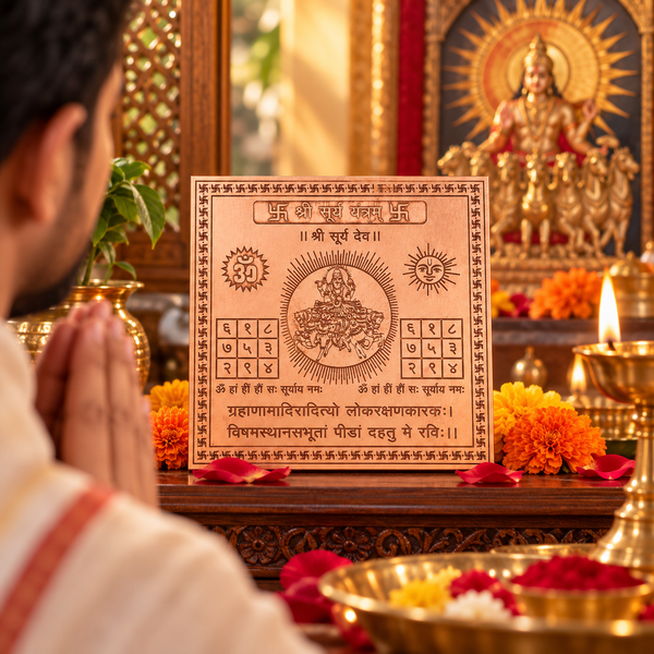 Premium Quality Shri Surya Yantra - Copper Engraved Yantra | श्री सूर्य यंत्र