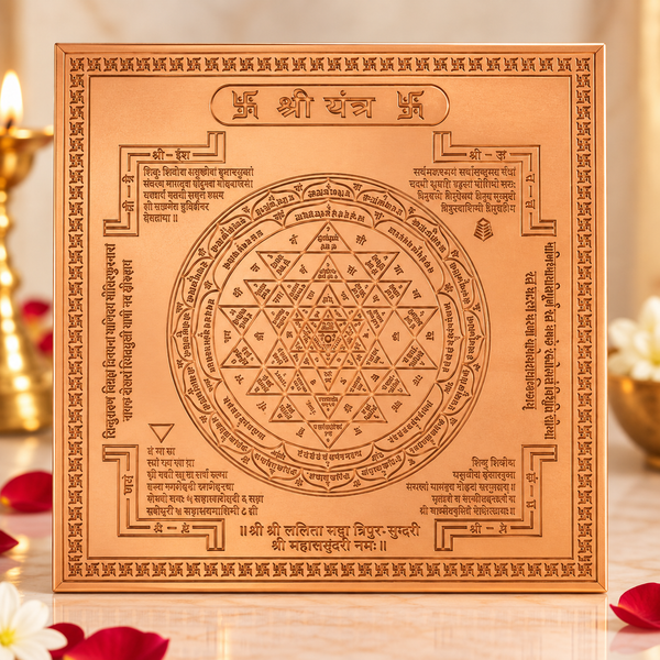 Premium Quality Shri Yantra - Copper Engraved Yantra l श्री यंत्र