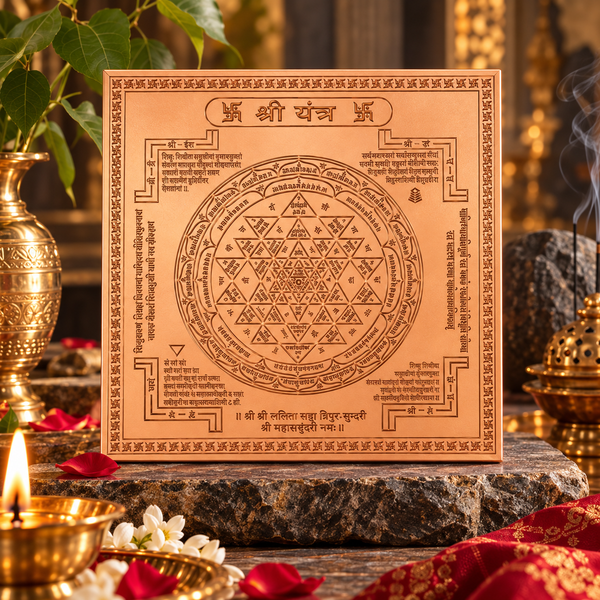 Premium Quality Shri Yantra - Copper Engraved Yantra l श्री यंत्र