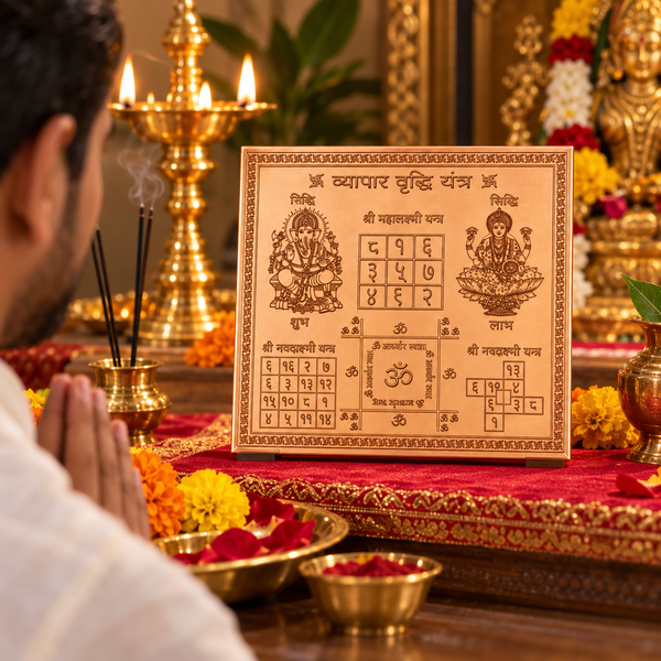 Premium Quality Vyapar Vridhi Yantra - Copper Engraved Yantra | Copper Yantra For Business | व्यापार वृद्धि यंत्र