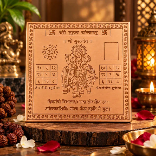 Premium Quality Shri Guru Copper Yantra