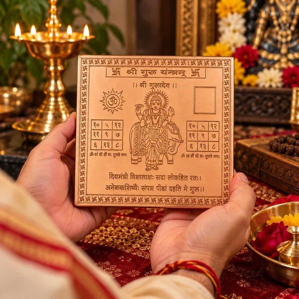 Premium Quality Shri Guru Copper Yantra