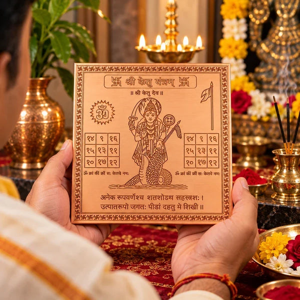 Premium Quality Shri Ketu Copper Yantra